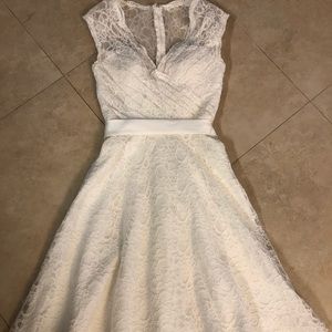 Mori Lee Ivory Short Wedding Dress